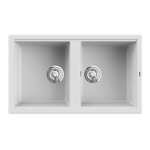Chậu rửa bát đá Phoenix 860 White Silver